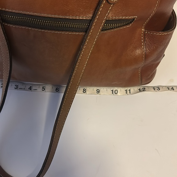 PATRICIA NASH BOLSENA TOTE LEATHER BAG 4 POCKETS ON OUTSIDE ZIP CLOSURE ON TOP - Picture 13 of 14